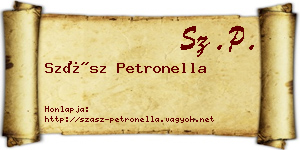Szász Petronella névjegykártya